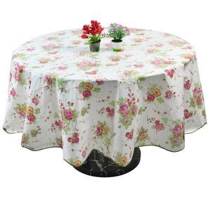 Flower Vinyl Tablecloth Plastic Rectangle Waterproof Tablecloth 54 x 71 Inch